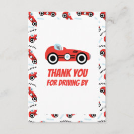 Vielen Dank Racing Car Theme Card Begleitkarte