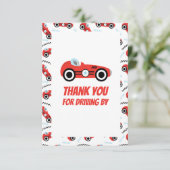 Vielen Dank Racing Car Theme Card Begleitkarte (Stehend Vorderseite)