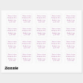 Vielen Dank Radiant Orchid Wedding Stickers (Blatt)
