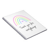 Vielen Dank Rainbow-Notebook Notizblock (Rechte Seite)
