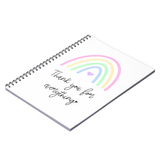Vielen Dank Rainbow-Notebook Notizblock (Linke Seite)