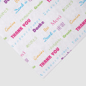 Vielen Dank Rainbow Viele Sprachen Text Seidenpapier (Ausschnitt)