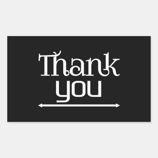 Vielen Dank Rechteckiger Aufkleber (Vorderseite)