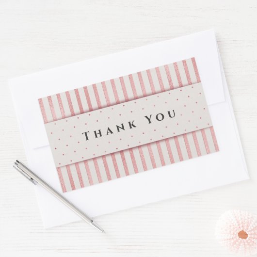 Vielen Dank Rechteckiger Aufkleber (Umschlag)