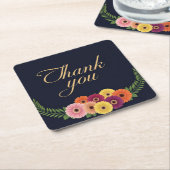 Vielen Dank Rechteckiger Pappuntersetzer (angewinkelt)