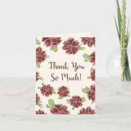 Vielen Dank - Red Daisies Frame. Dankeskarte