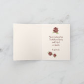 Vielen Dank - Red Daisies Frame. Dankeskarte (Innenseite)