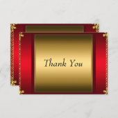 Vielen Dank Red Gold Dankeschön Karte (Vorne/Hinten)