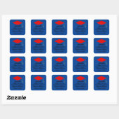 Vielen Dank, Red Graduation Cap #1 Stickers (Blatt)