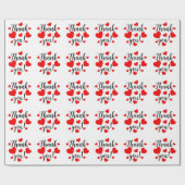 Vielen Dank Red Hearts Geschenkpapier (Flach)