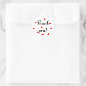 Vielen Dank Red Hearts Runder Aufkleber (Tasche)