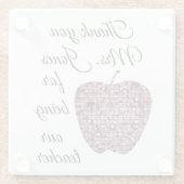 Vielen Dank Red Mosaic Apple Lehrer Wertschätzung Glasuntersetzer (Rückseite)