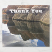 Vielen Dank Red Rock Water Reflection Foto Arizona Bierflaschenetikett (Einzelnes Label)