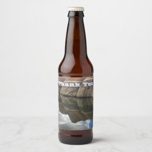 Vielen Dank Red Rock Water Reflection Foto Arizona Bierflaschenetikett