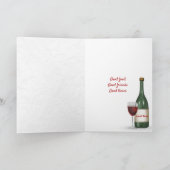 Vielen Dank Red Wine Dankeskarte (Innenseite)