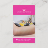 Vielen Dank Referendum Foto promo rosa wiederholen Visitenkarte (Rückseite)