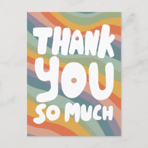 VIELEN DANK Regenbogenstreifen CUSTOM  Postkarte