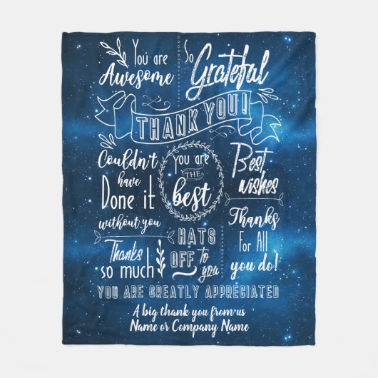 Vielen Dank, Retirement Blue Space Fleecedecke (Vorderseite)