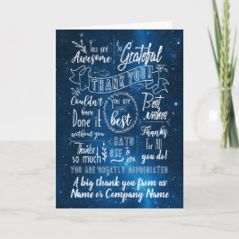 Vielen Dank, Retirement Blue Space Karte