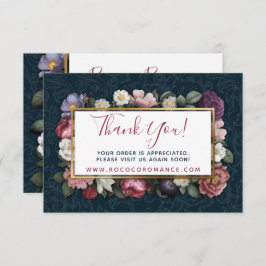 Vielen Dank, Rokoko Damask & Elegant Floral Card Einladung