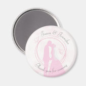 Vielen Dank Romantik Dreamy Pink Wedding Curved Te Magnet (Vorderseite/Rückseite)