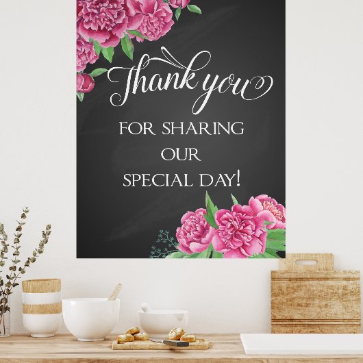 Vielen Dank, Rosa-Blütenpfeffer Poster (Küche)