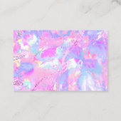 Vielen Dank rosa lila Opal-Visitenkarte Visitenkarte (Rückseite)