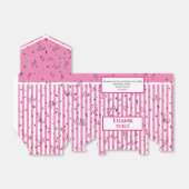 Vielen Dank - rosa/weiße, einfache Streifen Muster Geschenkschachtel (Ungefaltet)