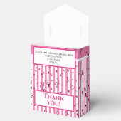 Vielen Dank - rosa/weiße, einfache Streifen Muster Geschenkschachtel (Geöffnet)