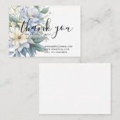 Vielen Dank Rosary Religious Blue Floral Visitenkarte (Vorne/Hinten)