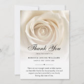 Vielen Dank Rose Blumenbeerdigung Foto Beileid Kum Dankeskarte (Vorderseite)