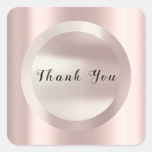 Vielen Dank Rose Bridal Wedding Minimal 16. Gefall Quadratischer Aufkleber