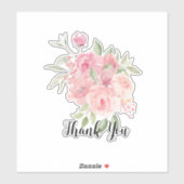 Vielen Dank Rose Design Sticker (Blatt)