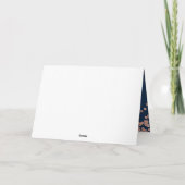 Vielen Dank Rose Gold Glitzer Confetti Navy Blue Dankeskarte (Rückseite)