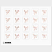 Vielen Dank Rose Gold Glitzer Script Sticker (Blatt)