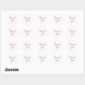 Vielen Dank Rose Gold Glitzer Script Sticker (Blatt)