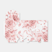 Vielen Dank Rose Gold Sweet 16 Glitzer Floral Geschenkschachtel (Ungefaltet)