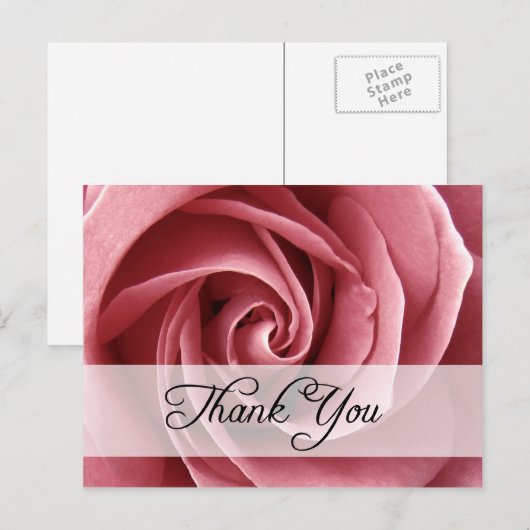 Vielen Dank : Rose : Postkarte (Vorne/Hinten)