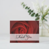Vielen Dank : Rose : Postkarte (Stehend Vorderseite)