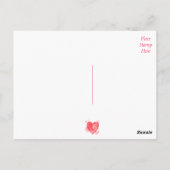 Vielen Dank, Rot und Rosa Herzfarbe Postkarte (Rückseite)