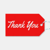 Vielen Dank, rot und weiß, Geschenketiketten Geschenkanhänger (Vorderseite (Horizontal))