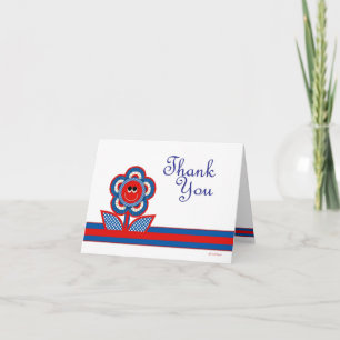 Vielen Dank, rot, weiß und blau Dankeskarte