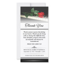 Vielen Dank, Rote Rose am Klavier - Worte können n