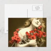 Vielen Dank, Rote Rosen Postkarte (Vorne/Hinten)