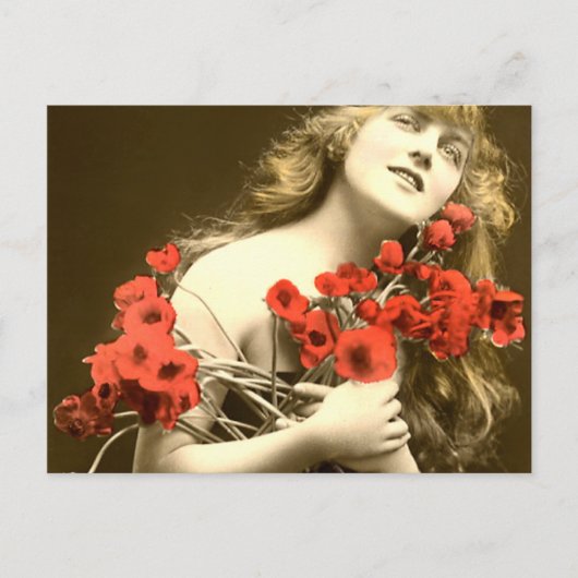 Vielen Dank, Rote Rosen Postkarte (Vorderseite)