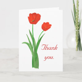 Vielen Dank, rote Tulpen, Hochzeitskarten Dankeskarte