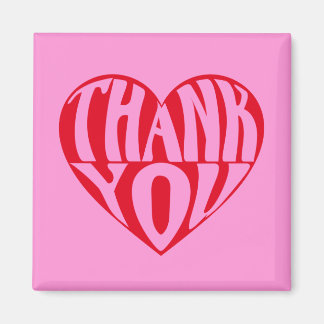 Vielen Dank, rotes Herz Magnet