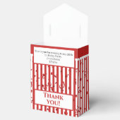 Vielen Dank - rotes/weißes Muster für einfache Str Geschenkschachtel (Geöffnet)