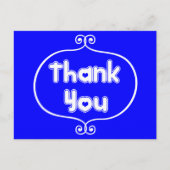 Vielen Dank, Royal Blue & White Hearts Wedding, Li Postkarte (Vorderseite)