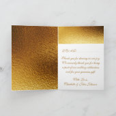 Vielen Dank Royal White Golden Mettalic Shiny Dankeskarte (Innenseite)